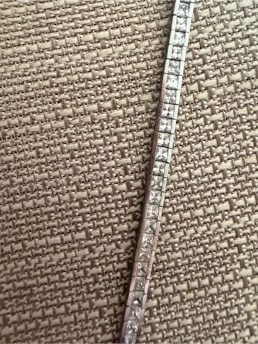 Classic Silver-Tone Crystal Tennis Necklace - Silver like brand new. Never worn